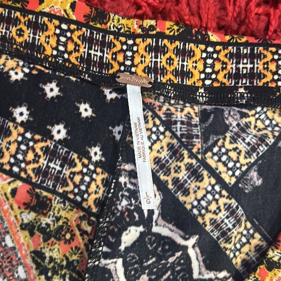 Free People Red and Yellow Flare Pants - Picture 2 of 2